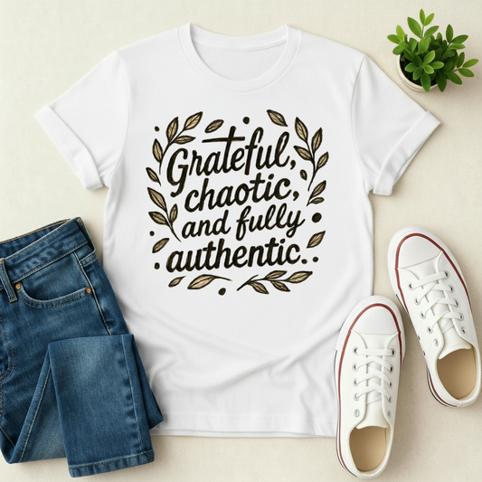 Grateful, Chaotic and Fully Authentic T-shirt