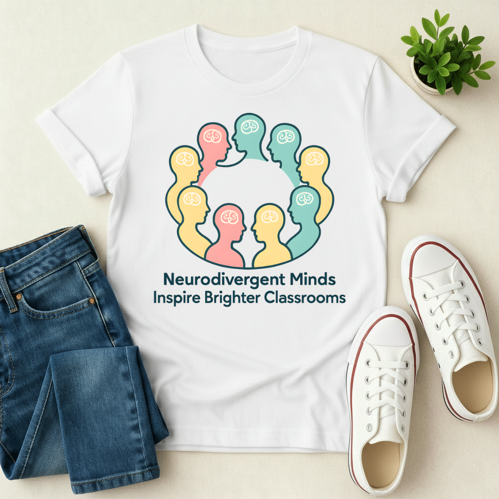 Neurodivergent Minds Inspire Brighter Classrooms T-shirt