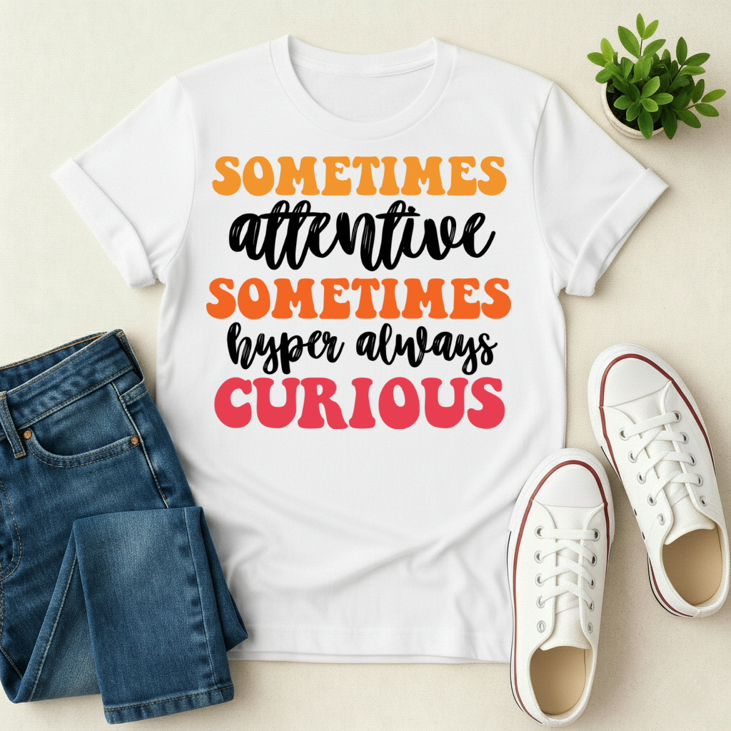 Sometimes Attentive Sometimes Hyper Always Curious T-shirt