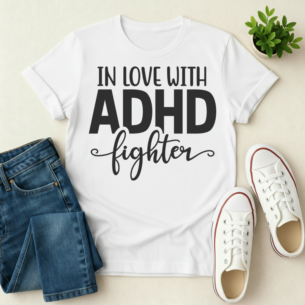 In Love with ADHD Fighter T-shirt