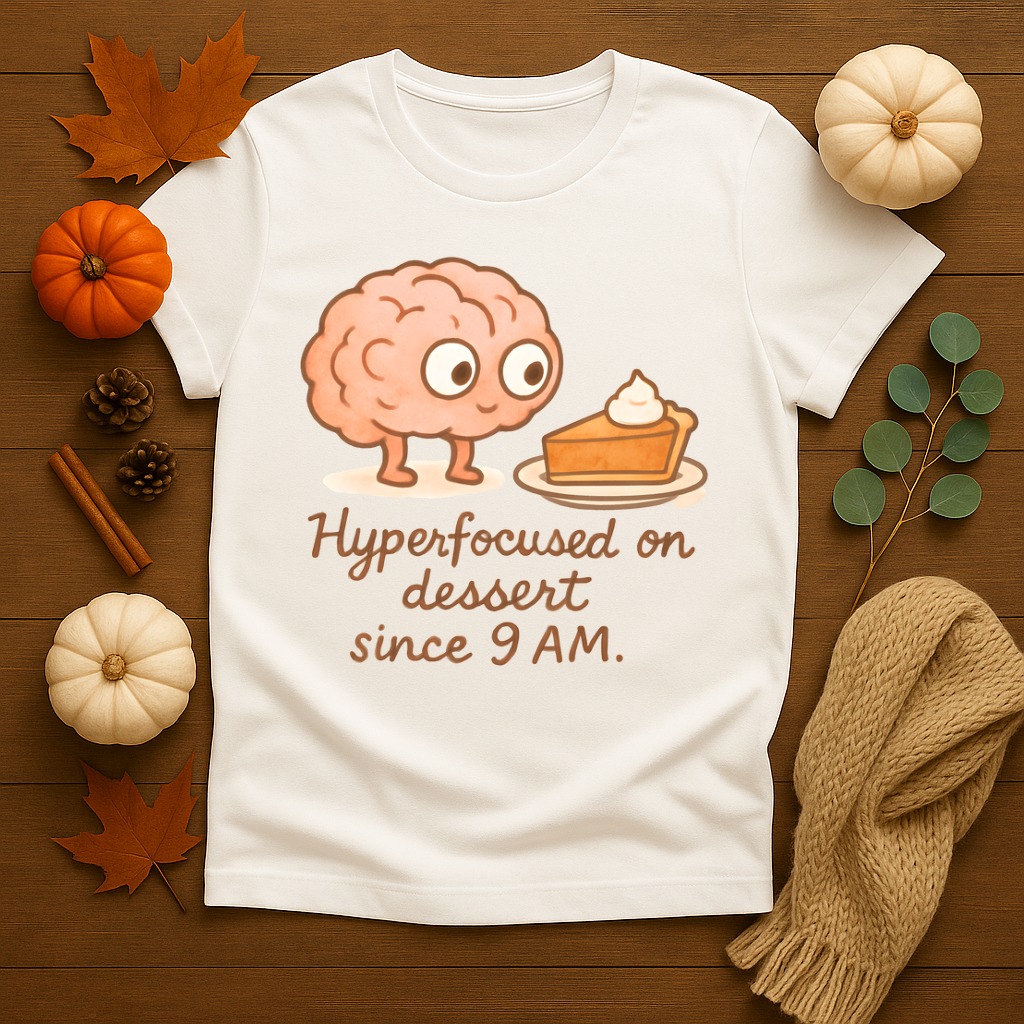 Hyperfocused on Dessert Since 9 AM T-shirt