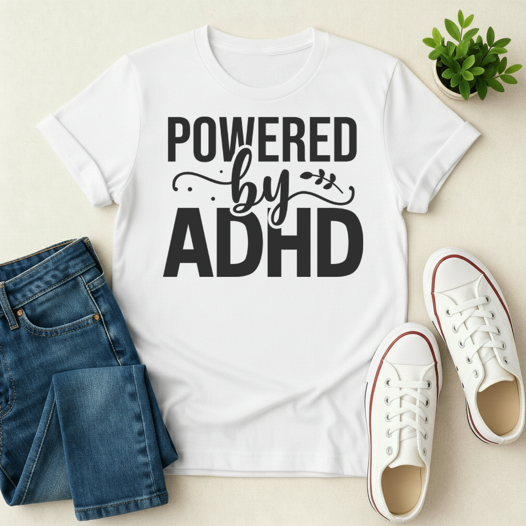 Powered by ADHD T-shirt