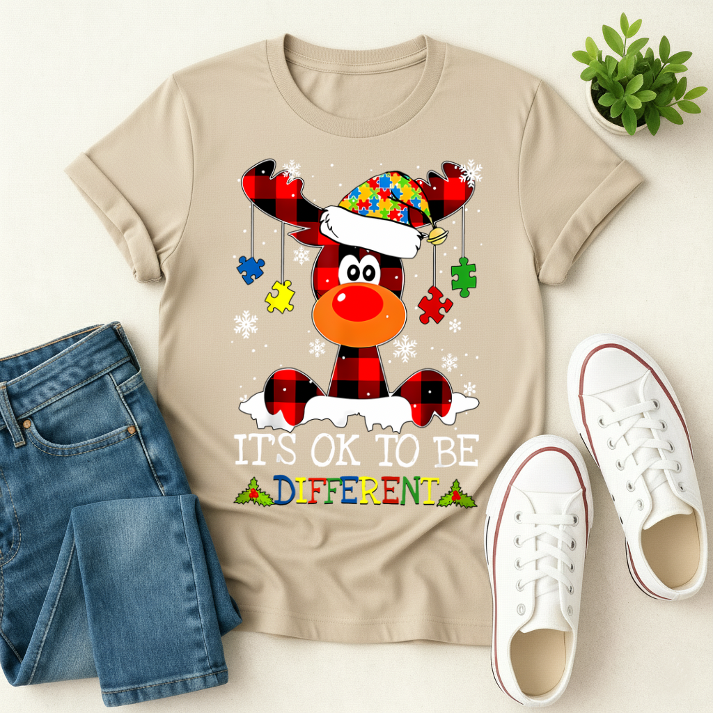 It's Okay To Be Different Christmas T-shirt