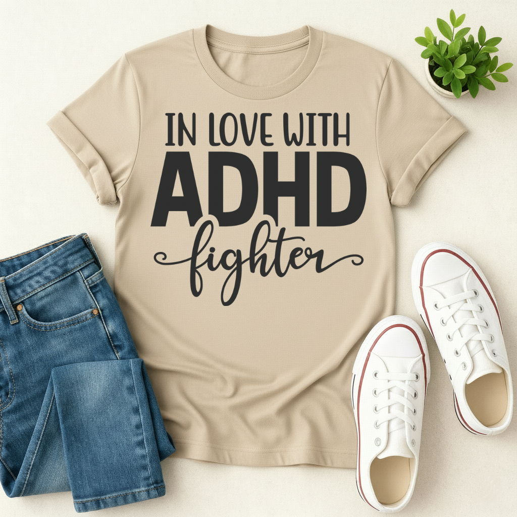 In Love with ADHD Fighter T-shirt