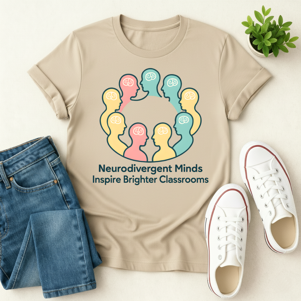 Neurodivergent Minds Inspire Brighter Classrooms T-shirt
