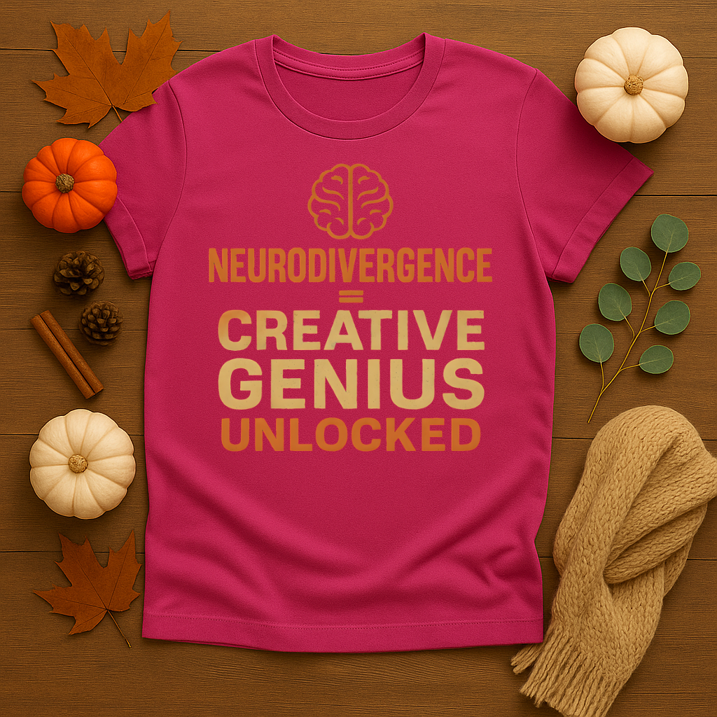 Neurodivergence = Creative Genius Unlocked T-shirt