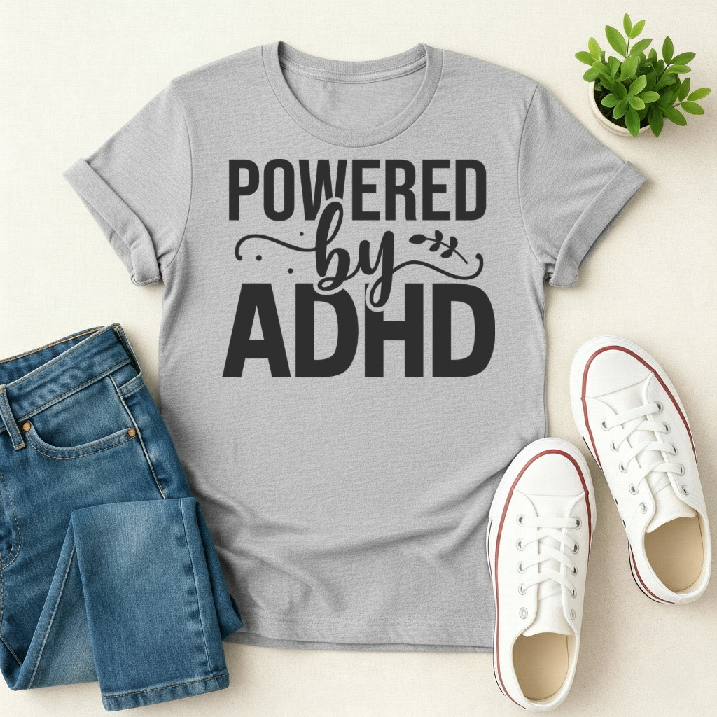 Powered by ADHD T-shirt