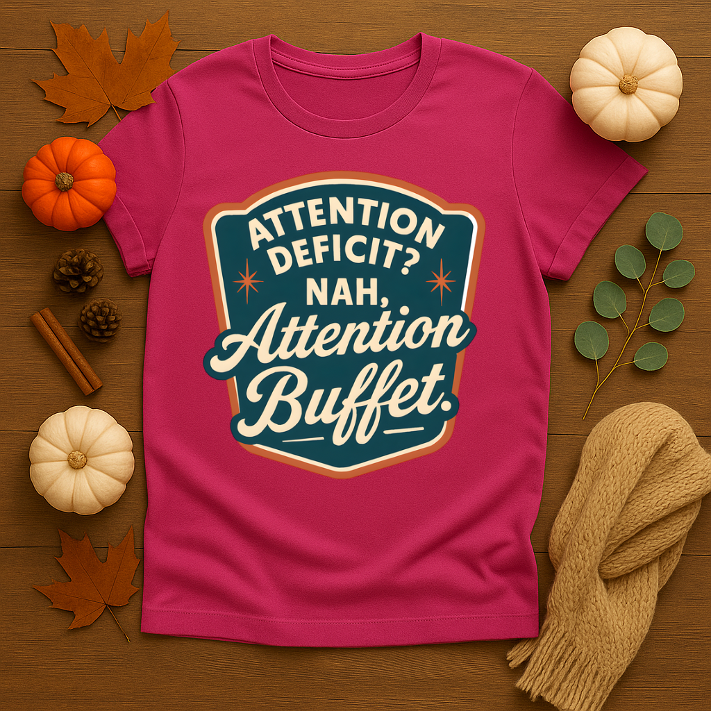Attention Deficit? Nah Attention Buffet T-shirt