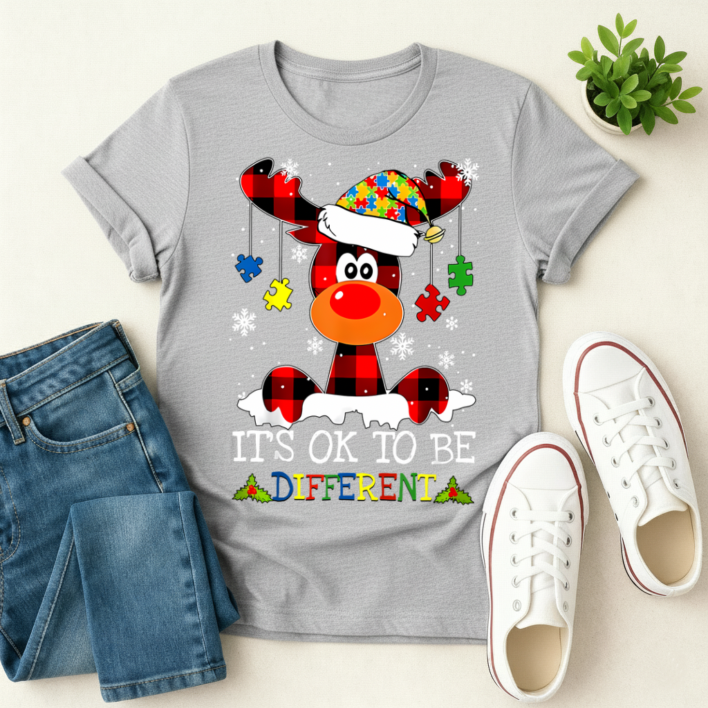 It's Okay To Be Different Christmas T-shirt