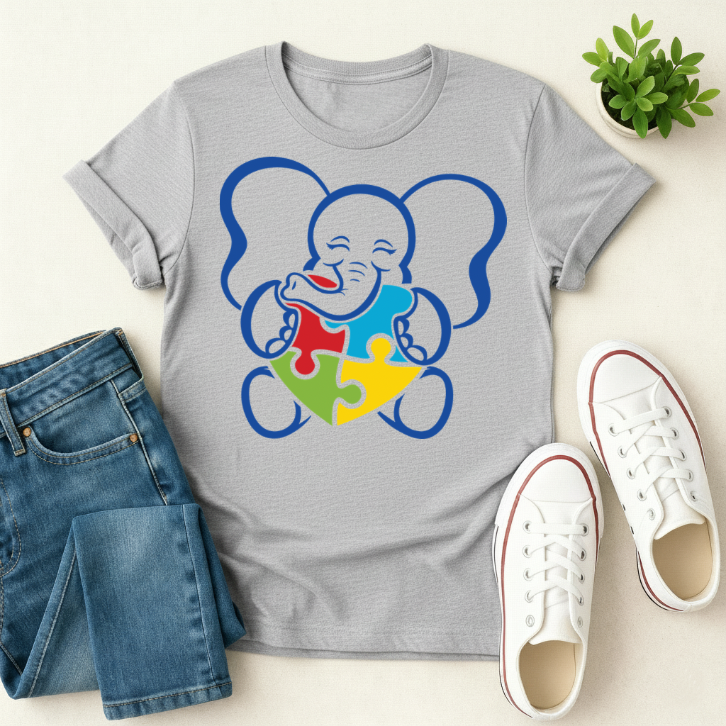 Cute Elephant Autism T-shirt
