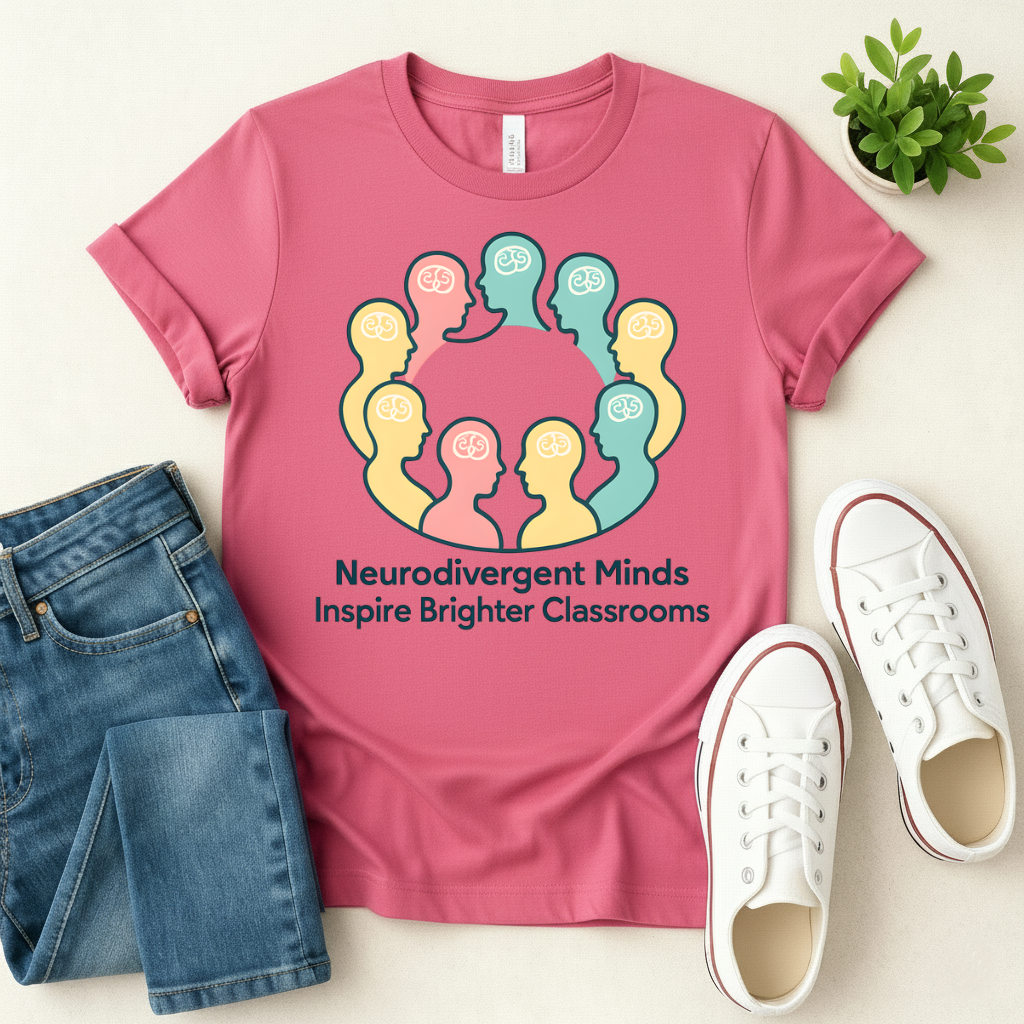 Neurodivergent Minds Inspire Brighter Classrooms T-shirt