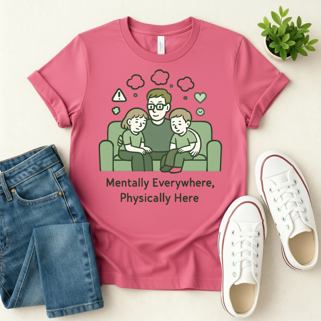 Mentally Everywhere, Physically Here T-shirt